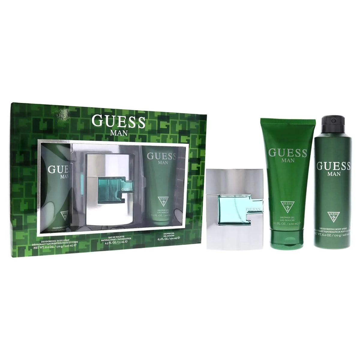 Estuche Guess Man EDT (M) / 3 Pc SP 75 ml; SG 200 ml; BS - 1 - Privé Perfumes Honduras