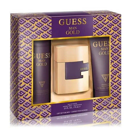 Estuche Guess Man Gold EDT (M) / 3 Pc SP 75 ml; SG 200 ml; DEO - 2 - Privé Perfumes Honduras