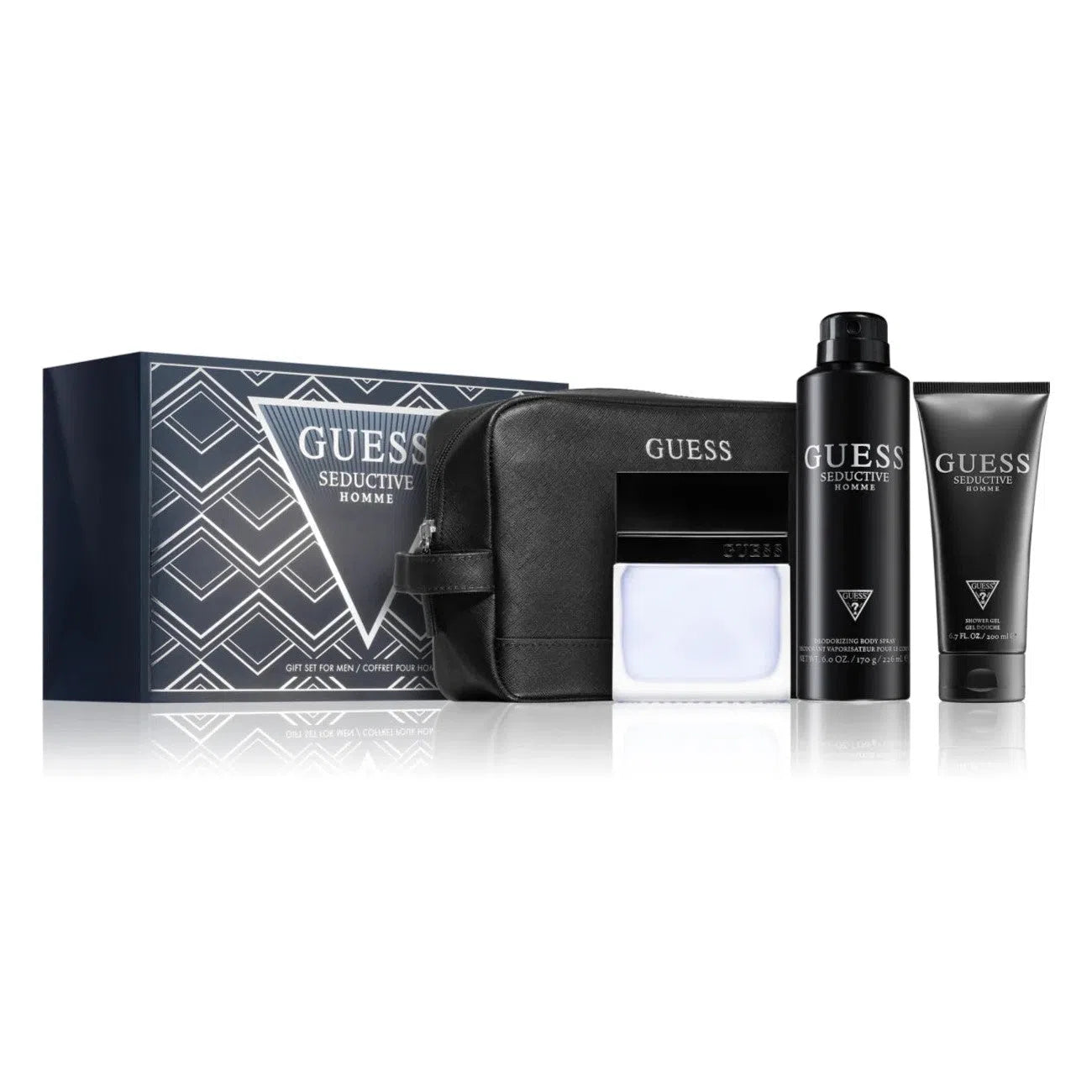Estuche Guess Seductive Homme EDT (M) / 4 Pc SP 100ml; BS 177ml; SG 100ml; Pouch - 1 - Privé Perfumes Honduras