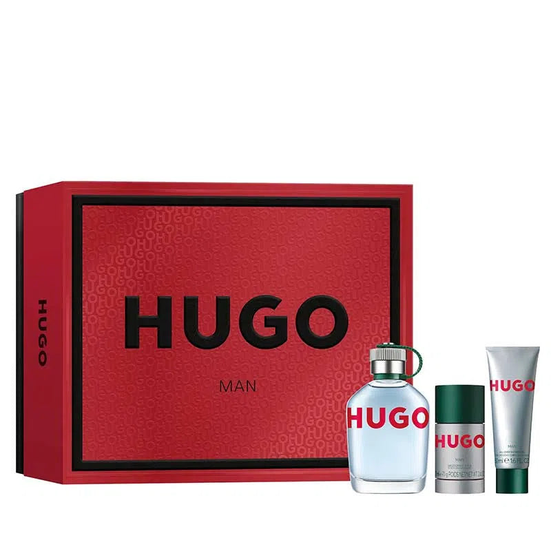 Estuche Hugo Boss Hugo Man EDT (M) / 3 Pc SP 125 ml; DS 75 ml; SG 50 ml - 3616305439598- 1 - Prive Perfumes Honduras