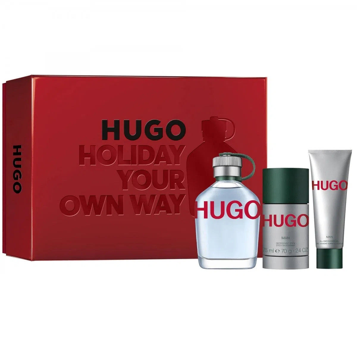 Estuche Hugo Boss Hugo Man EDT (M) / 3 Pc SP 125 ml; SG 50 ml; DEO 75 ml - 1 - Privé Perfumes Honduras