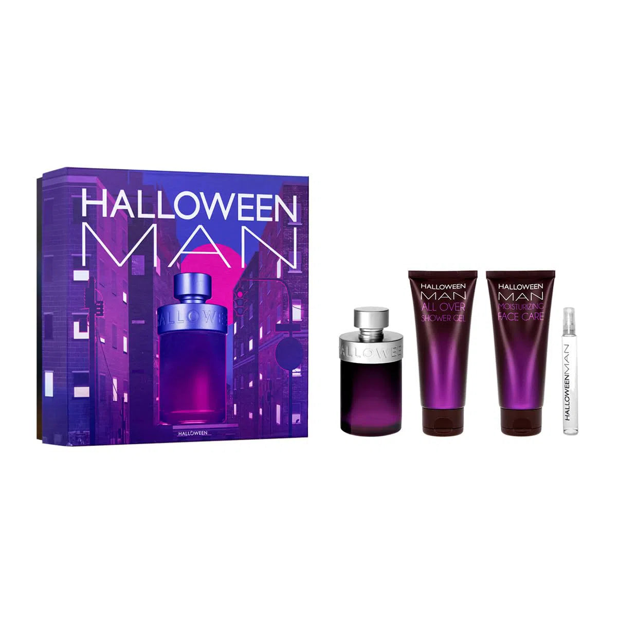 Estuche J del Pozo Halloween EDT (M) / 4 Pc SP 125ml; EDT SP 10ml; Face Care 100ml; SG 100ml - 8431754008356- 1 - Prive Perfumes Honduras