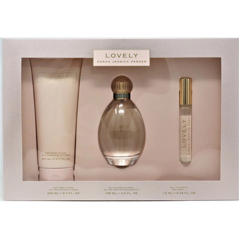 Estuche Jessica Simpson Lovely EDP (W) / 3 Pc SP 100 ml; BL 200 ml; SP 10 ml - 1 - Privé Perfumes Honduras