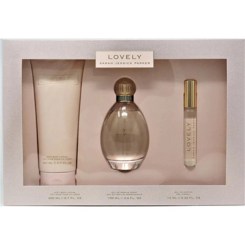 Estuche Jessica Simpson Lovely EDP (W) / 3 Pc SP 100 ml; BL 200 ml; SP 10 ml - 1 - Privé Perfumes Honduras