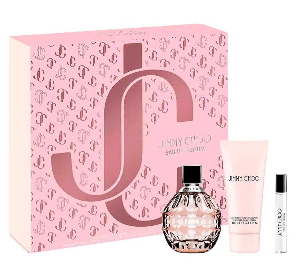 Estuche Jimmy Choo Jimmy Choo EDP (W) / 3 Pc SP 100 ml; BL 100 ml; Mini SP 7.5 ml - 1 - Privé Perfumes Honduras