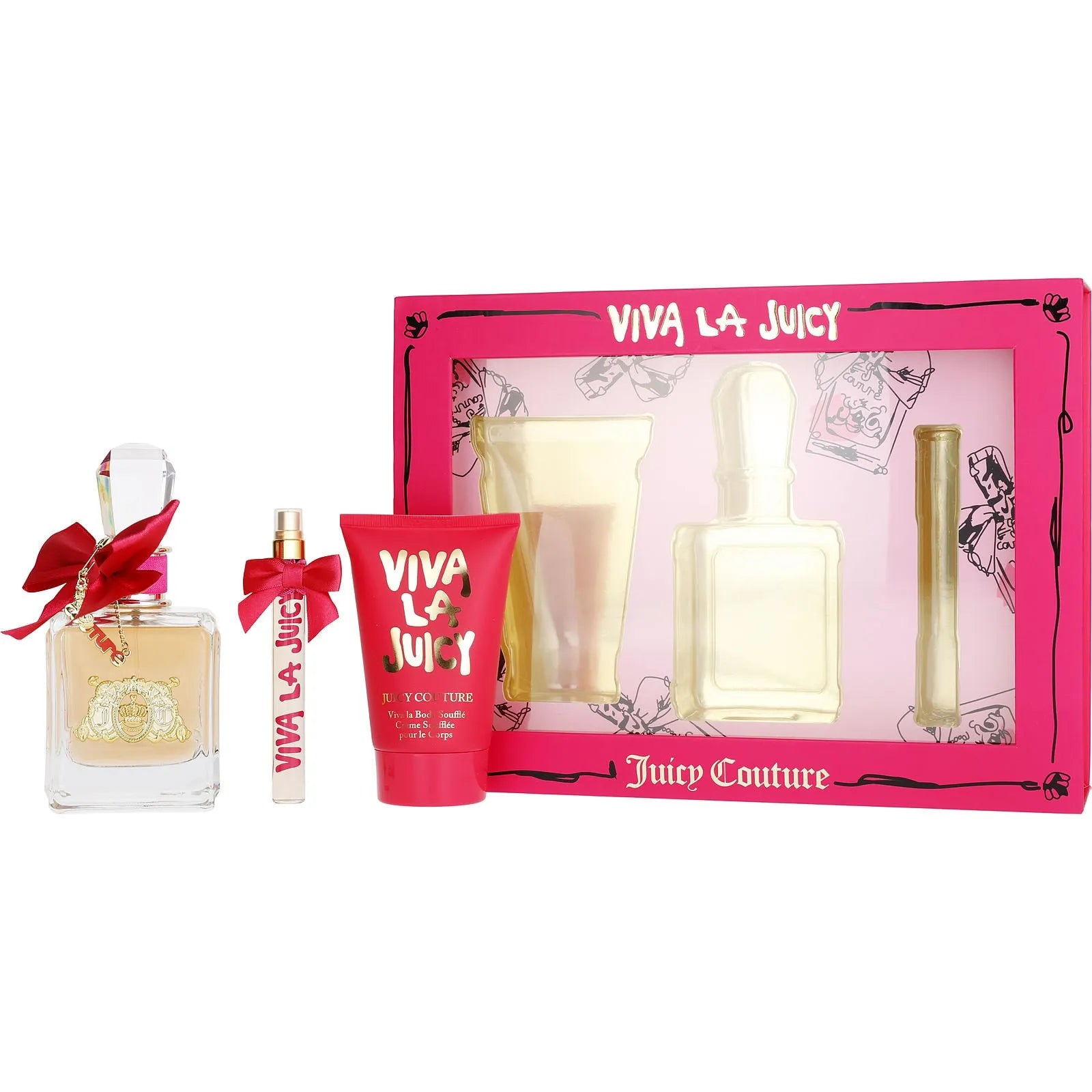 Estuche Juicy Couture Viva La Juicy EDP (W) / 3 Pc SP 100 ml; BL 125 ml; Mini SP 10 ml - 1 - Privé Perfumes Honduras