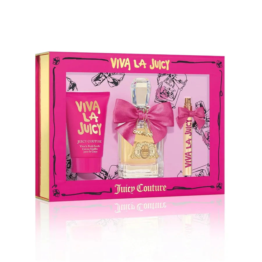 Estuche Juicy Couture Viva La Juicy EDP (W) / 3 Pc SP 100 ml; BL 125 ml; Mini SP 10 ml - 1 - Privé Perfumes Honduras