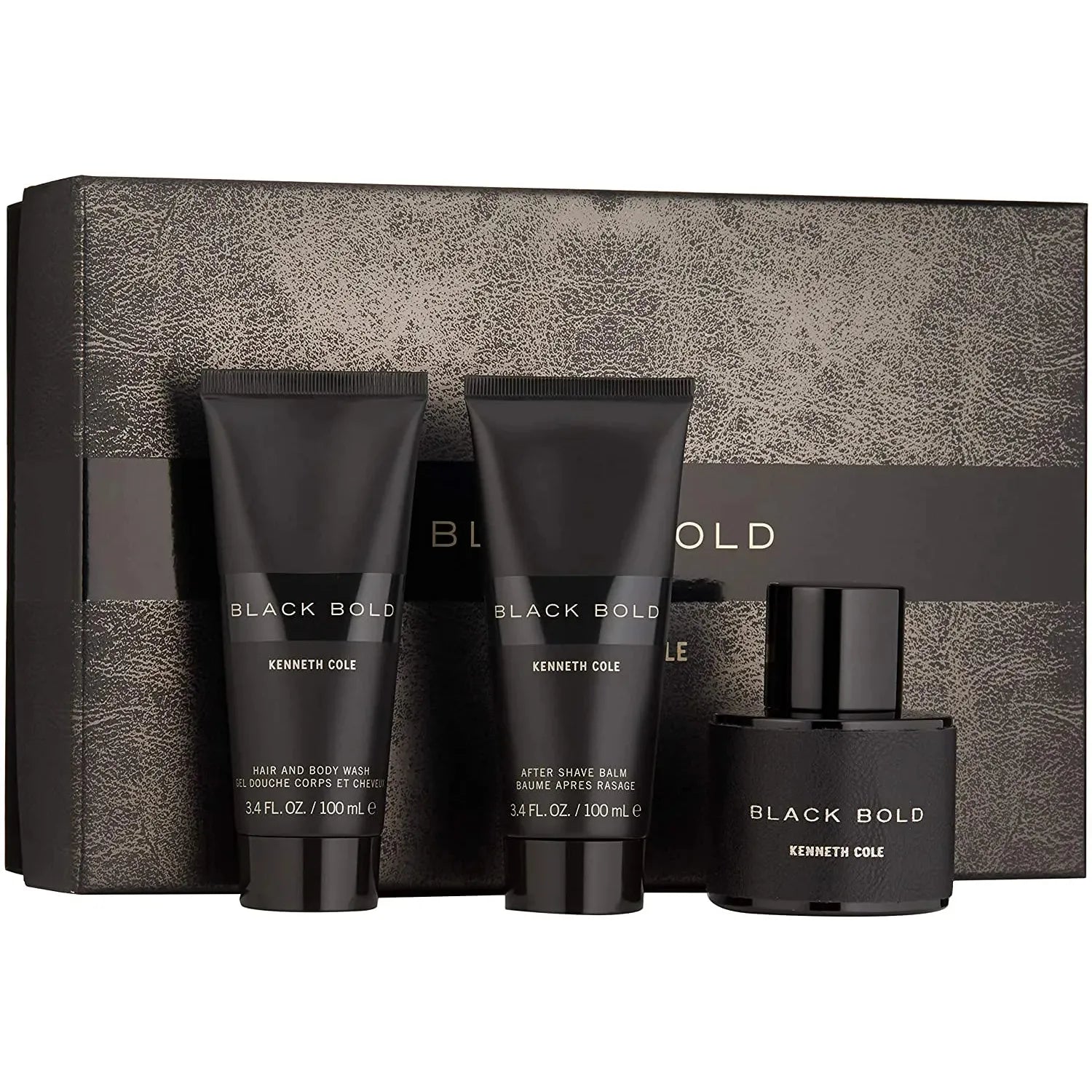 Estuche Kenneth Cole Black Bold EDT (M) / 3 Pc SP 100 ml; SG 100 ml; AS 100 ml - 1 - Privé Perfumes Honduras