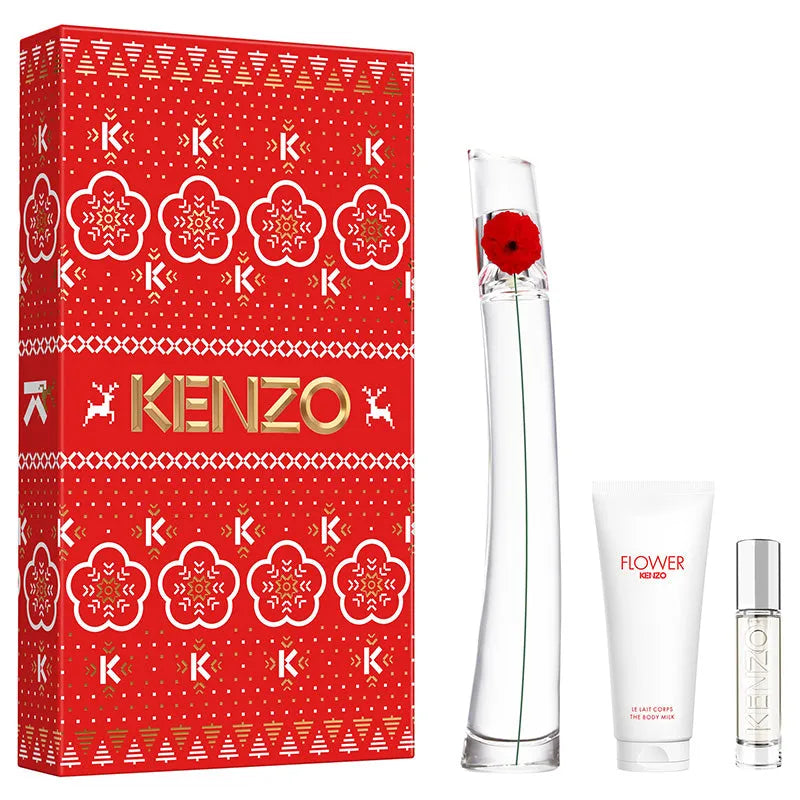 Kenzo Flower EDP 100 ml + BL 75 ml + SP 10 ml XMAS coffret
