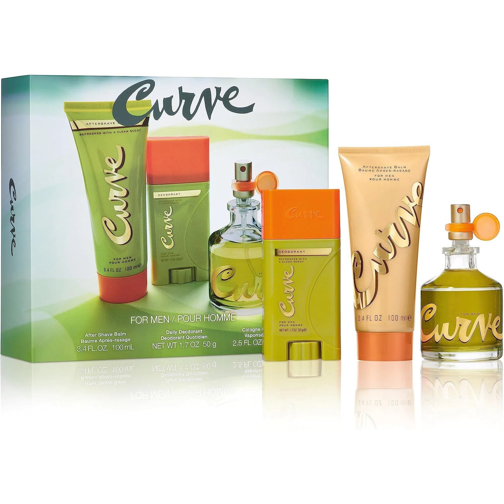 Estuche Liz Claiborne Curve Eau de Cologne EDT (M) / 3 Pc SP 75 ml; AS 100 ml; DEO 50 ml - 719346295857- 1 - Prive Perfumes Honduras