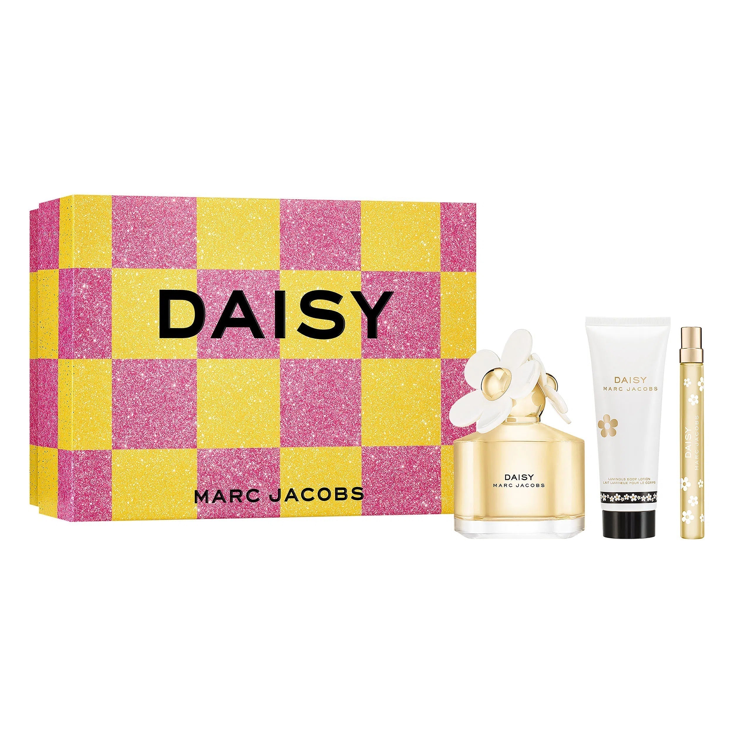 Estuche Marc Jacobs Daisy EDT (W) / 3 Pc SP 100 ml; BL 75 ml; TS 10 ml - 3616305449627- 1 - Prive Perfumes Honduras