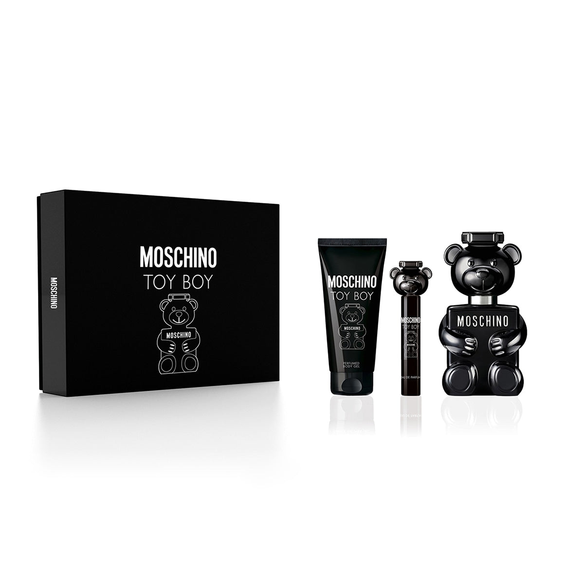 Estuche Moschino Toy Boy EDP (M) / 3 Pc SP 100 ml; SG 150 ml; Mini SP 10 ml - 2 - Privé Perfumes Honduras