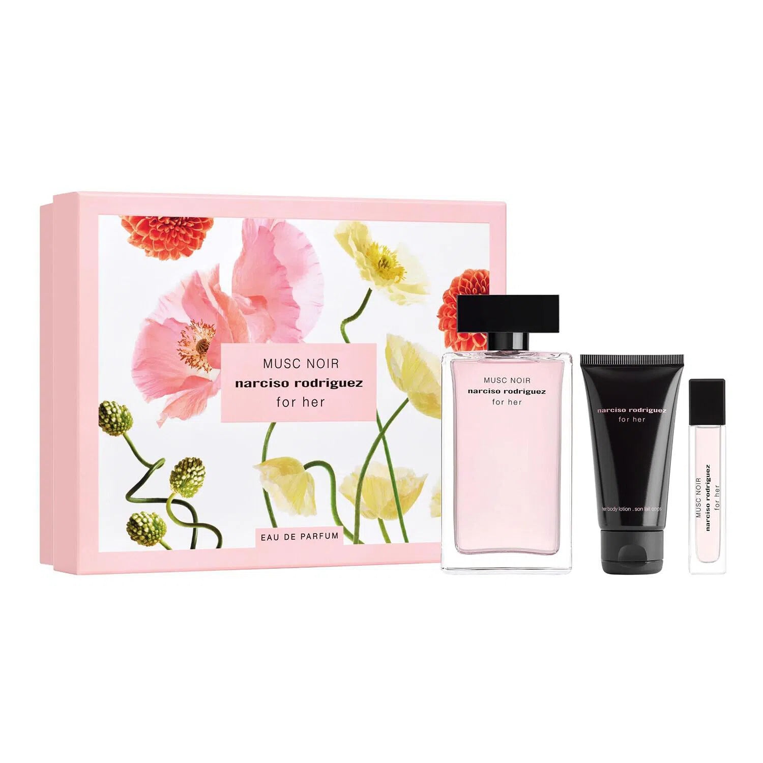 Estuche Narciso Rodriguez For Her Musc Noir EDP (W) / 3 Pc 100 ml; BL 50 ml; SP 10 ml - 1 - Privé Perfumes Honduras