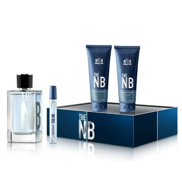 Estuche New Brand Prestige EDT (M) / 4 Pc SP 100 ml; Mini SP 15 ml; SG 130 ml; ASB 130 ml - 1 - Privé Perfumes Honduras