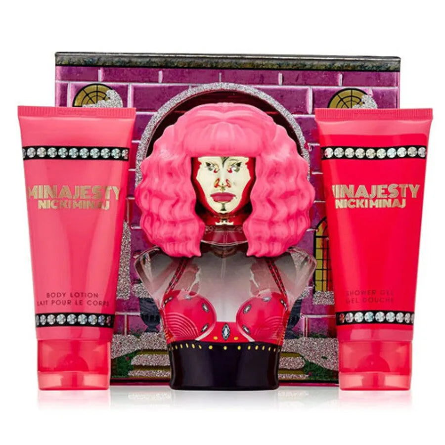 Estuche Nicki Minaj Minajesty EDP (W) / 3 Pc SP 100 ml; SG XX ml; BL XX ml - 1 - Privé Perfumes Honduras