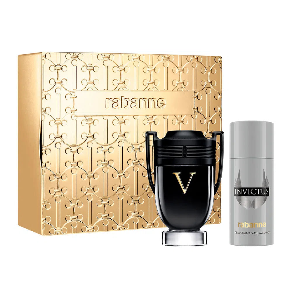 Estuche Paco Rabanne Invictus Victory EDP (M) / 2 Pc Set: EDP 100 ml; Deodorant Spray 150 ml - 3349668635252- 1 - Prive Perfumes Honduras