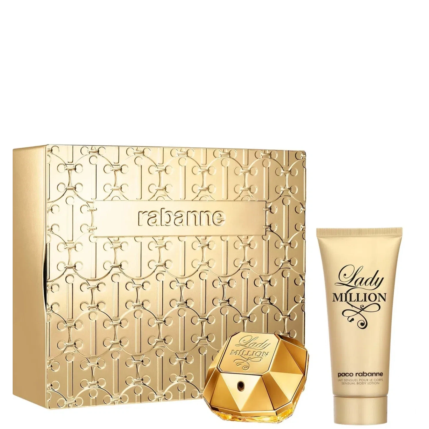 Estuche Paco Rabanne Lady Million EDP (W) / 2 Pc SP 80 ml; BL 100 ml - 3349668635337- 1 - Prive Perfumes Honduras