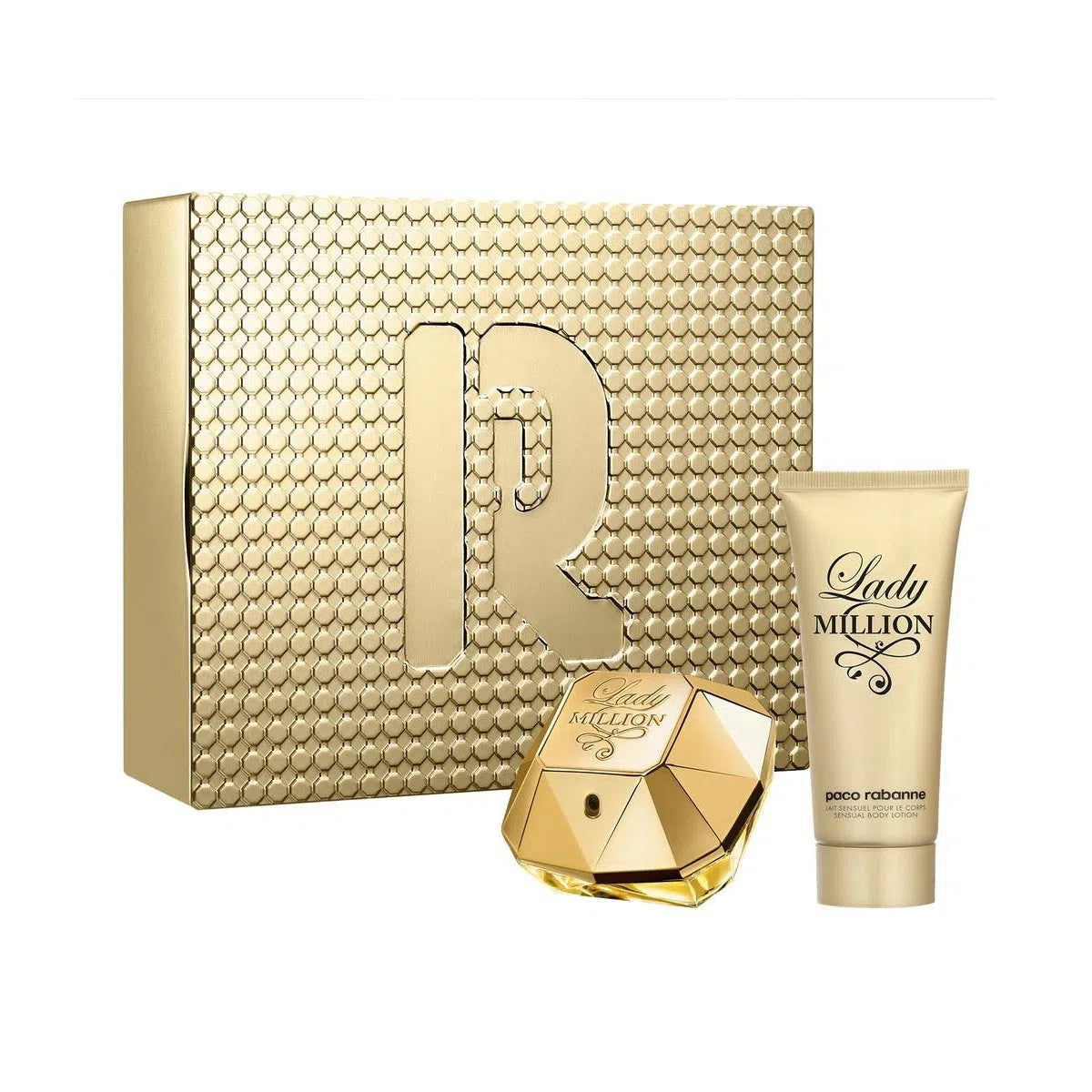Estuche Paco Rabanne Lady Million EDP (W) / 2 Pc SP 80 ml; BL 100 ml - 1 - Privé Perfumes Honduras
