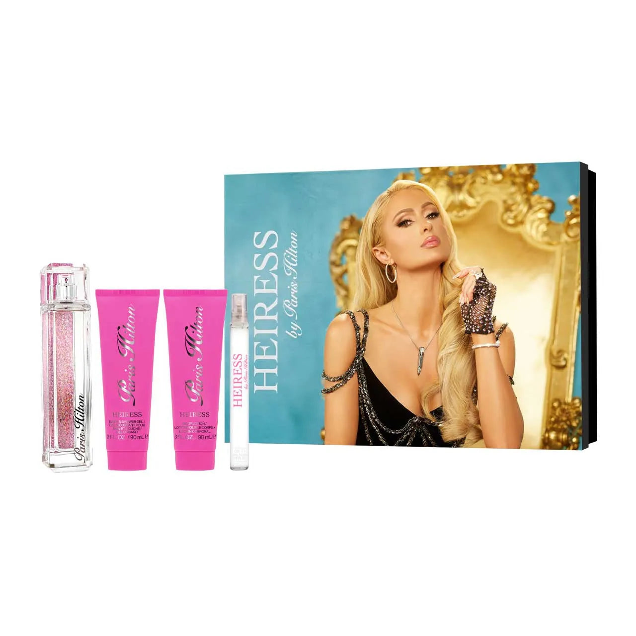 Estuche Paris Hilton Heiress EDP (W) / 4 Pc SP 100 ml; BL 90 ml; SG 90 ml; Mini - 1 - Privé Perfumes Honduras