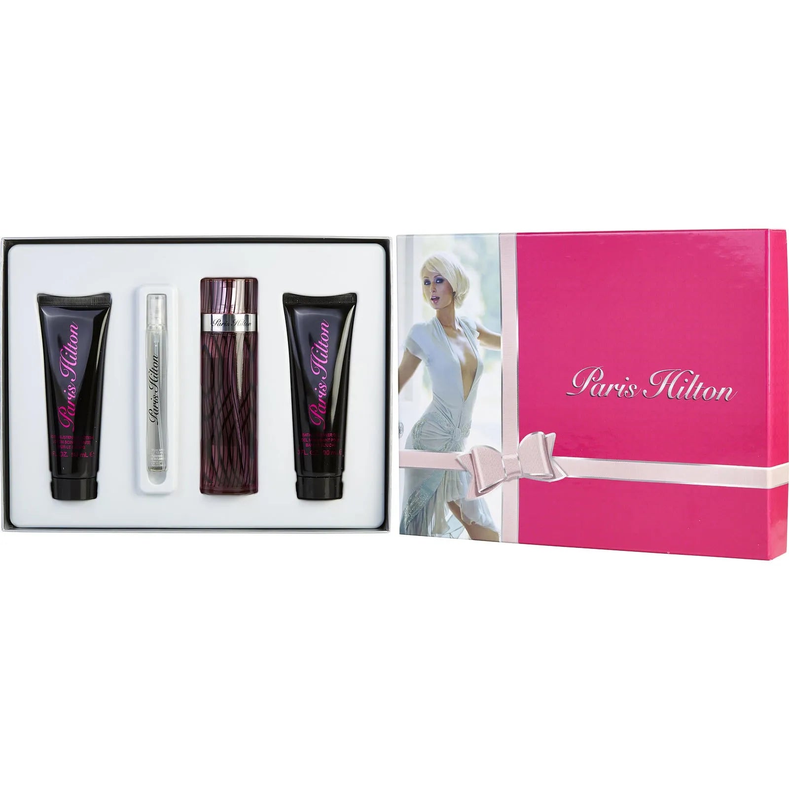 Estuche Paris Hilton Paris Hilton EDP (W) / 4 Pc SP 100 ml; BL 90 ml; SG 90 ml; Mini SP 10 ml - 1 - Privé Perfumes Honduras