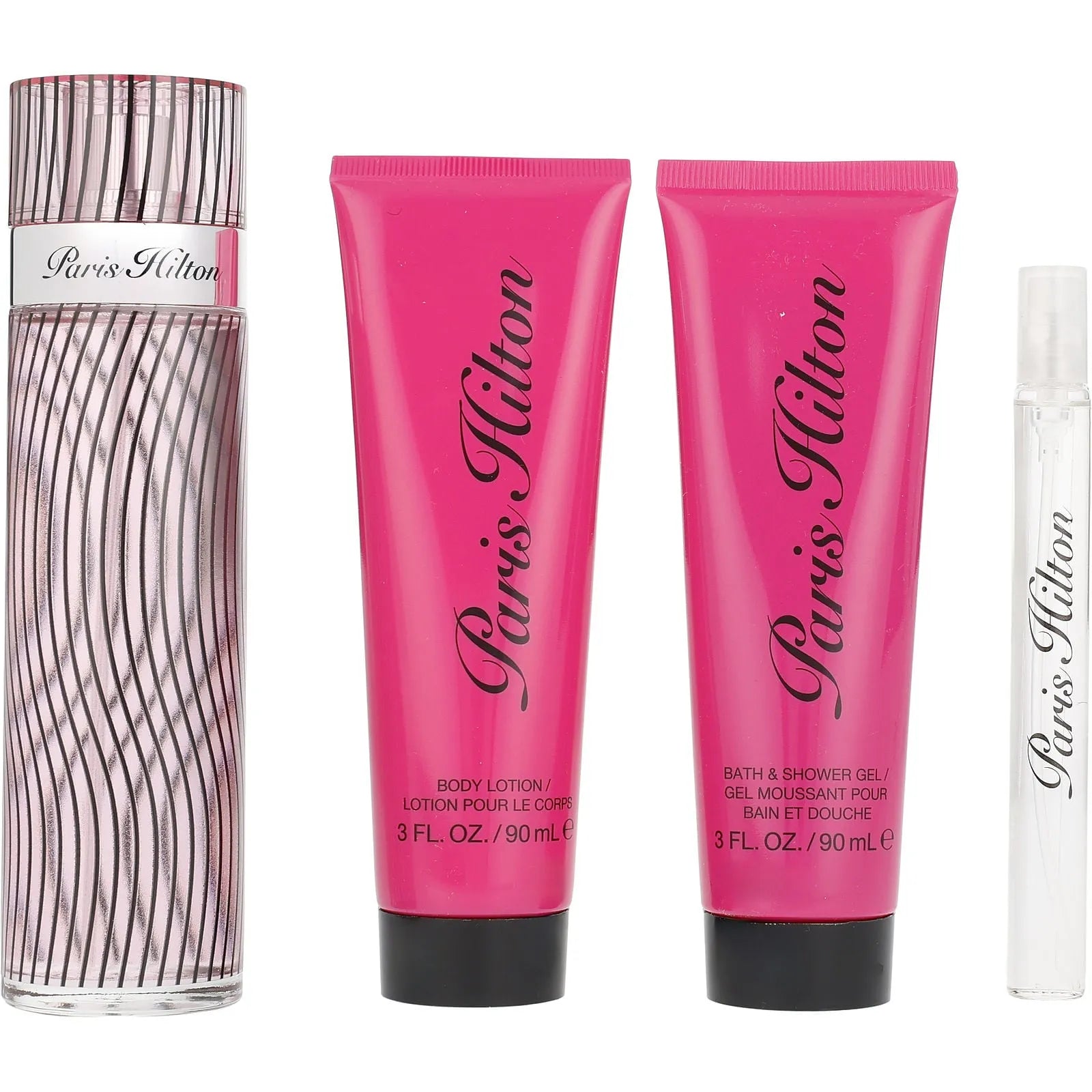 Estuche Paris Hilton Paris Hilton EDP (W) / 4 Pc SP 100 ml; BL 90 ml; SG 90 ml; Mini SP 10 ml - 2 - Privé Perfumes Honduras