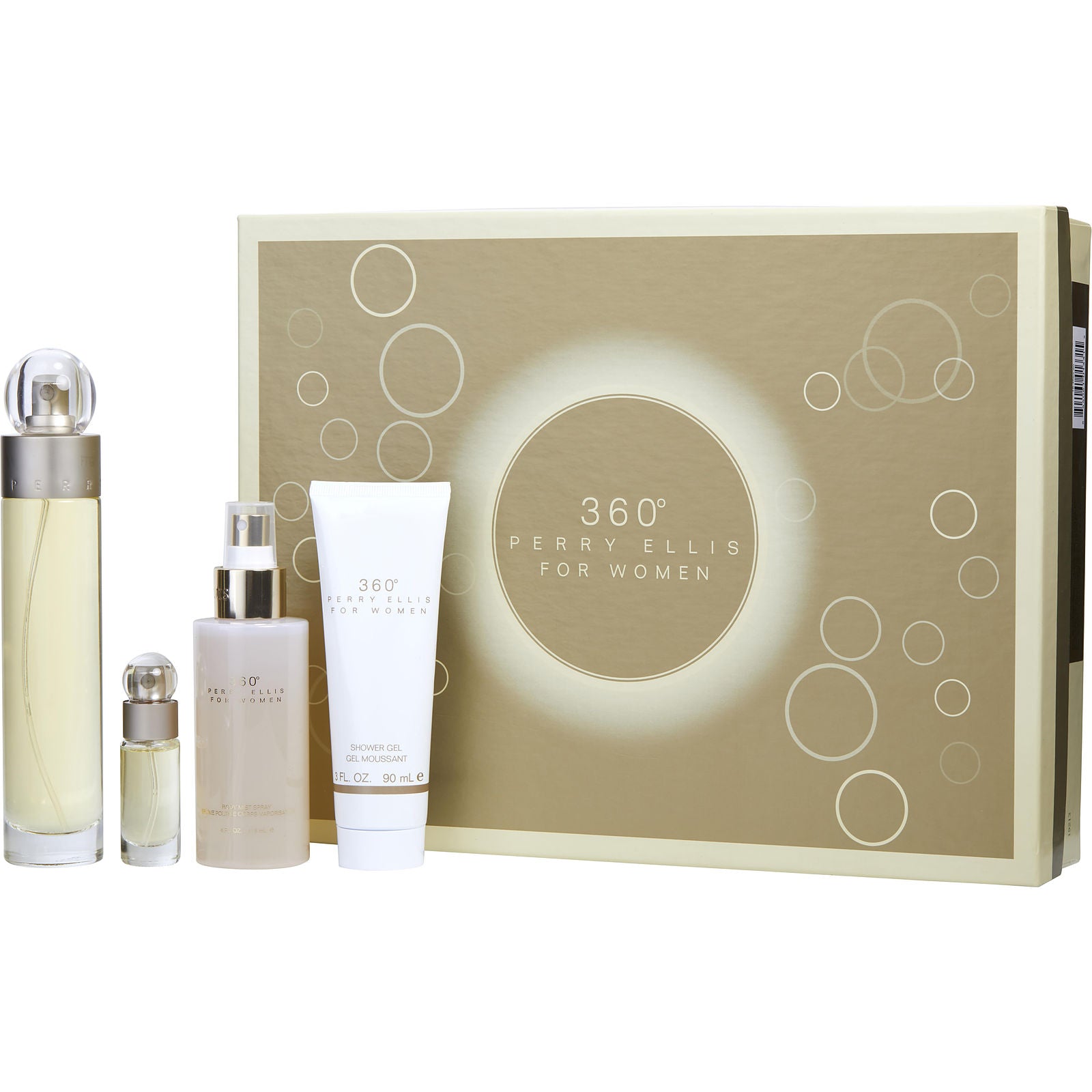 Estuche Perry Ellis 360 EDT (W) / 4 Pc SP 100 ml; BS 120 ml; SG 90 ml; Mini SP 7.5 ml - 1 - Privé Perfumes Honduras