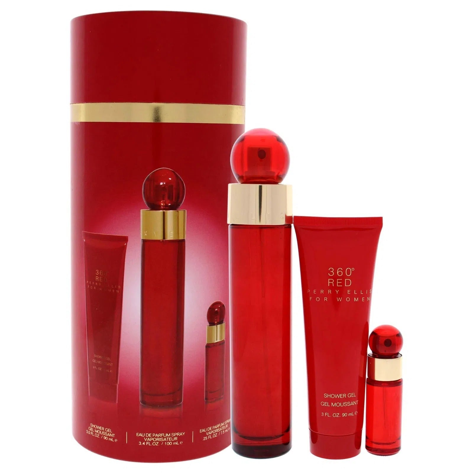 Estuche Perry Ellis 360 Red Mujer EDP (W) / 3 Pc SP 100 ml; SG 90 ml; Mini SP 7.5 ml - 2 - Privé Perfumes Honduras