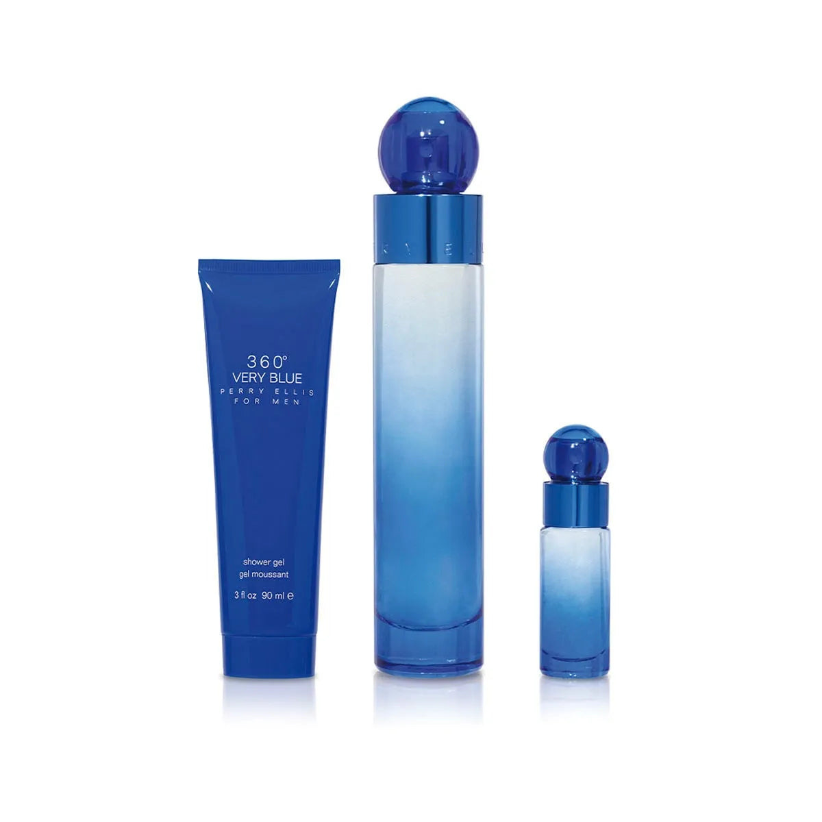 Estuche Perry Ellis 360 Very Blue EDT (M) / 3 Pc SP 100 ml; SG 90 ml; Mini - 3 - Privé Perfumes Honduras