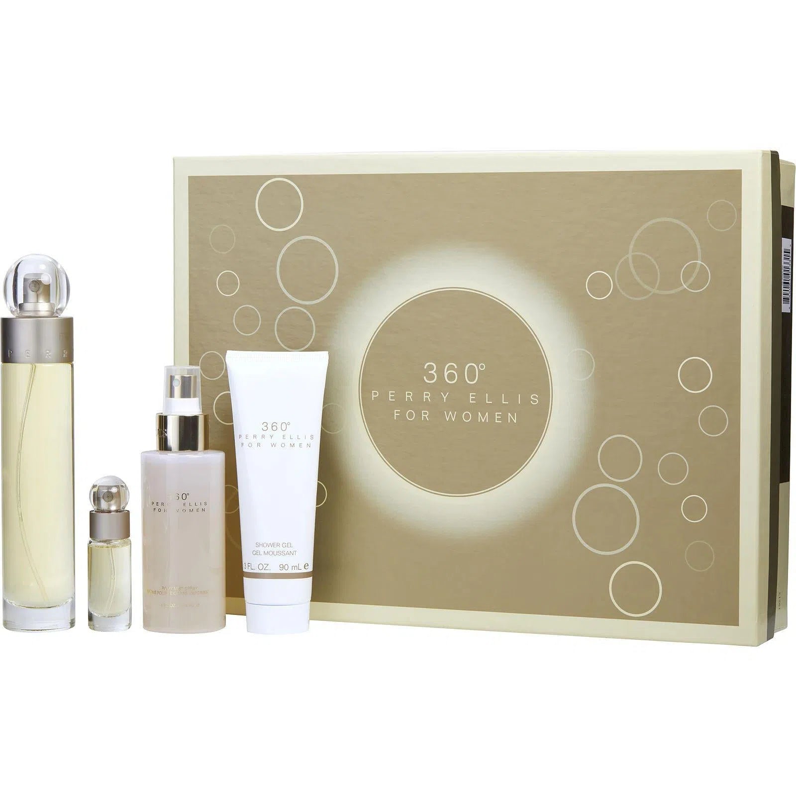 Estuche Perry Ellis 360 Women EDT (W) / 4 Pc SP 100 ml; BM 120 ml; SG 90 ml; mini - 1 - Privé Perfumes Honduras