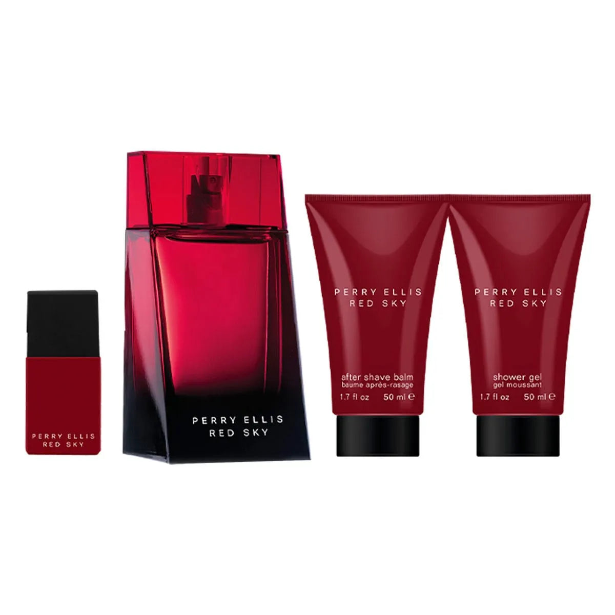 Estuche Perry Ellis Red Sky EDT (M) / 4 Pc SP 100 ml; AS 50 ml; SG 50 ml; Mini - 4 - Privé Perfumes Honduras