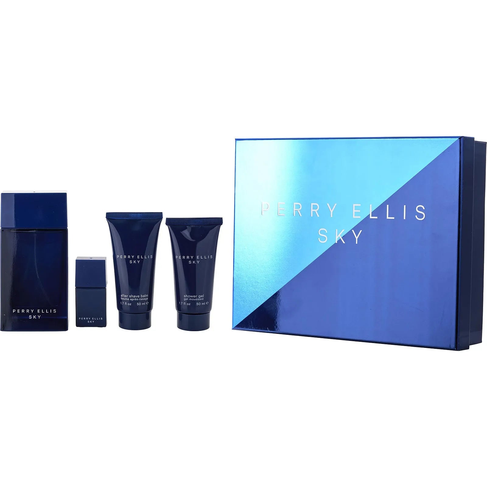 Estuche Perry Ellis Sky EDT (M) / 4 Pc SP 100 ml; AS 50 ml; SG 50 ml; Mini - 1 - Privé Perfumes Honduras