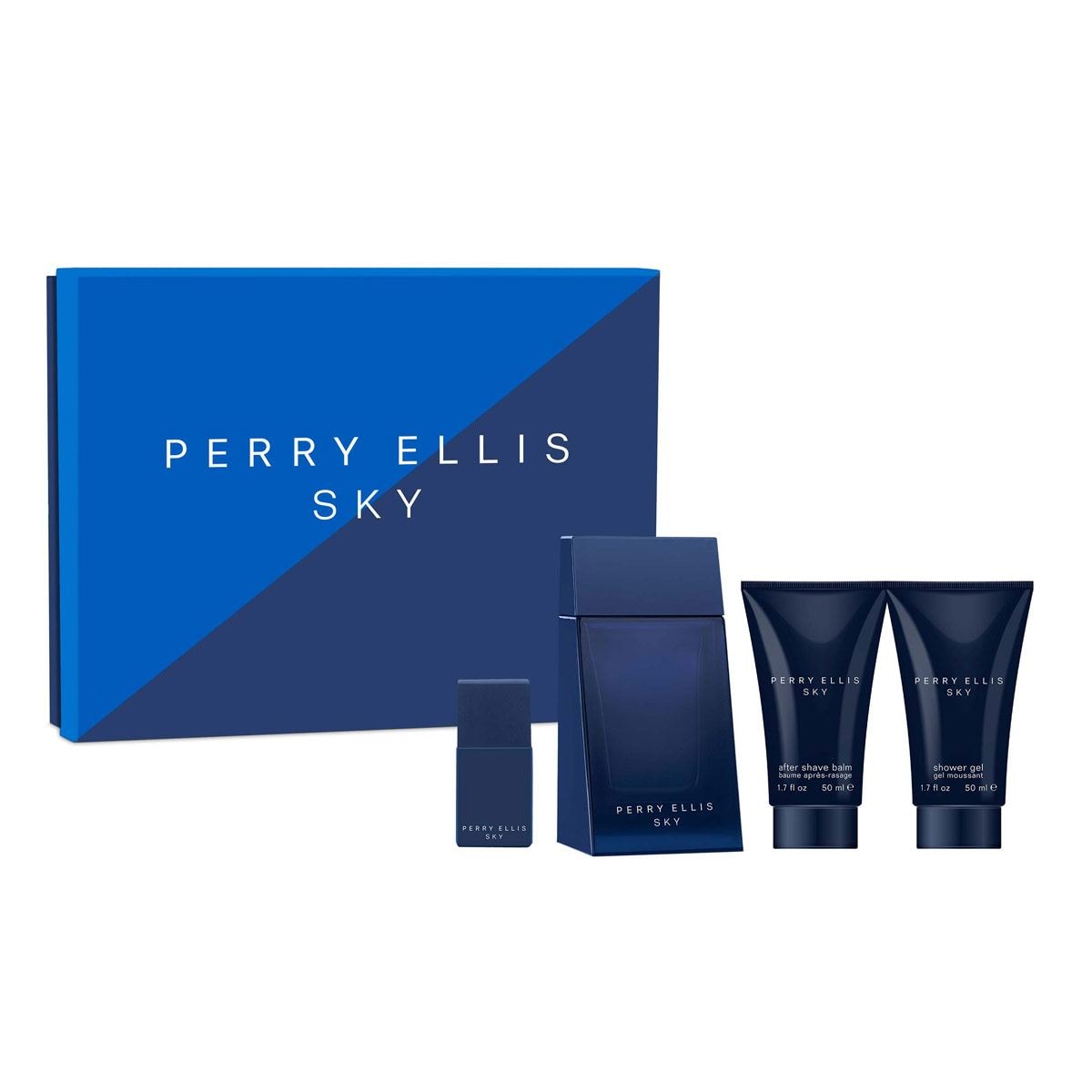 Estuche Perry Ellis Sky EDT (M) / 4 Pc SP 100 ml; AS 50 ml; SG 50 ml; Mini - 3 - Privé Perfumes Honduras