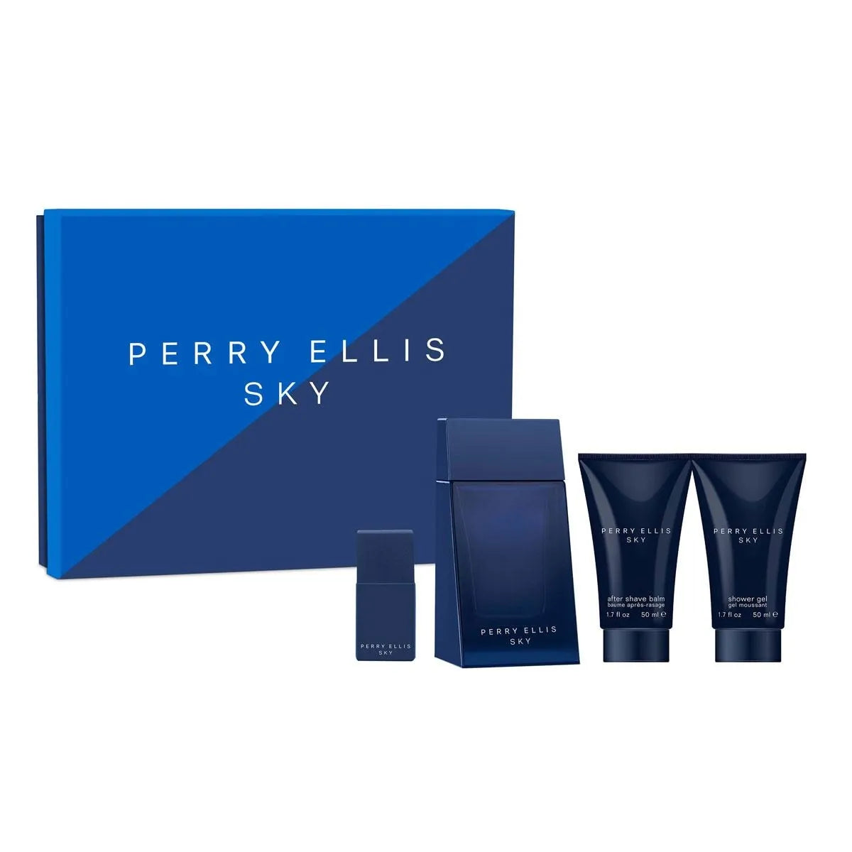 Estuche Perry Ellis Sky EDT (M) / 4 Pc SP 100 ml; AS 50 ml; SG 50 ml; Mini - 3 - Privé Perfumes Honduras