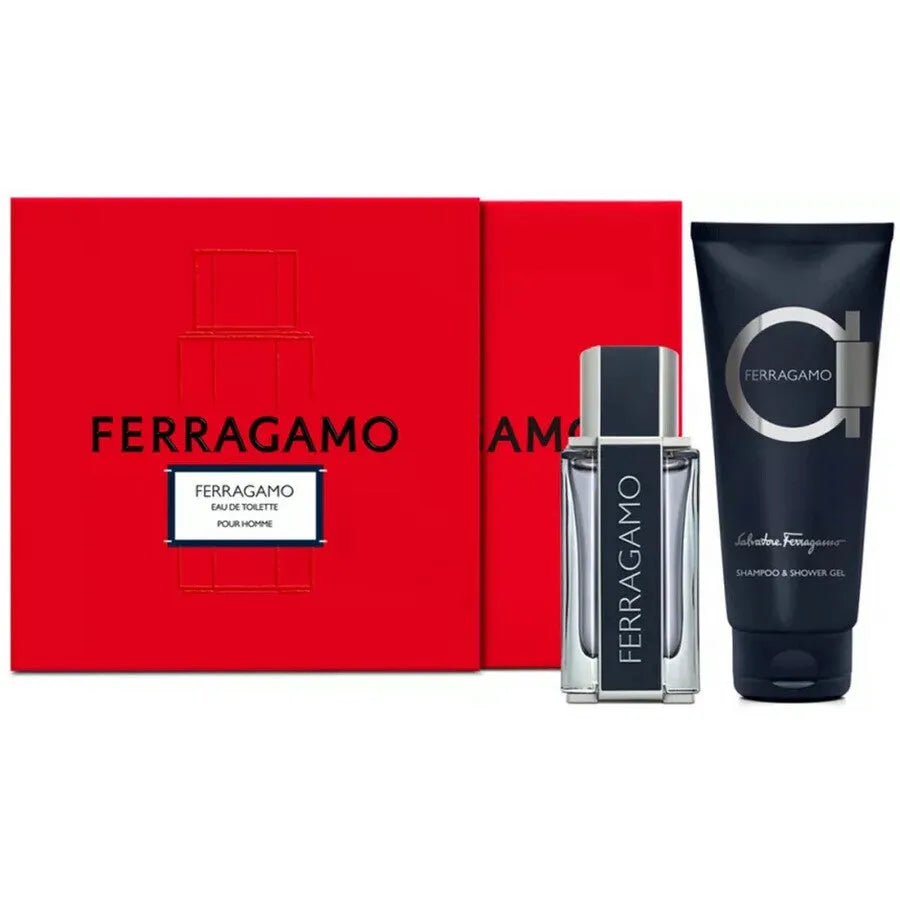 Estuche Salvatore Ferragamo Ferragamo EDT (M) / 2 Pc SP 100 ml; SG 100 ml - 1 - Privé Perfumes Honduras