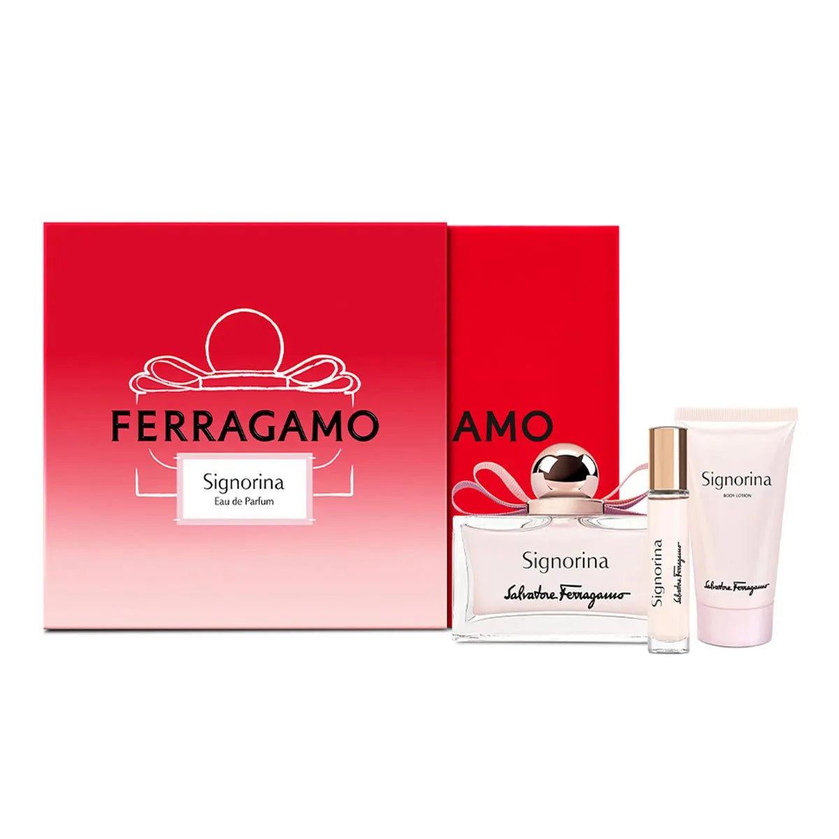 Estuche Salvatore Ferragamo Signorina EDP (W) / 3 Pc SP 100 ml; BL 50 ml; Mini 10 ml - 3 - Privé Perfumes Honduras