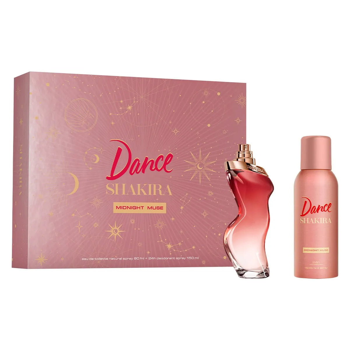 Estuche Shakira Dance Midnight Muse EDT (W) / 2 Pc SP 80 ml; DEO - 2 - Privé Perfumes Honduras