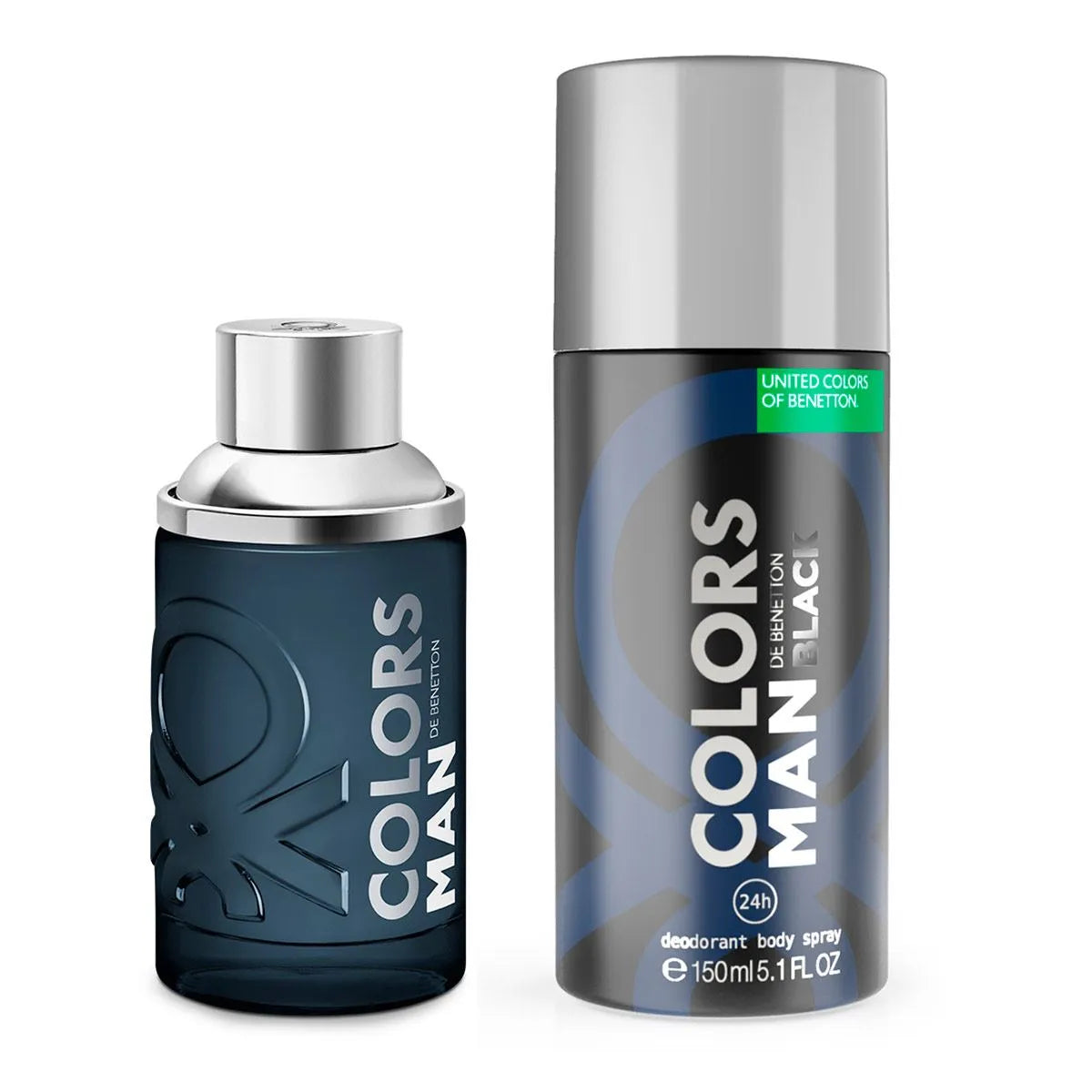 Estuche United Colors of Benetton Man Black EDT (M) / 2 Pc SP 100 ml; DEO 150 ml - 3 - Privé Perfumes Honduras