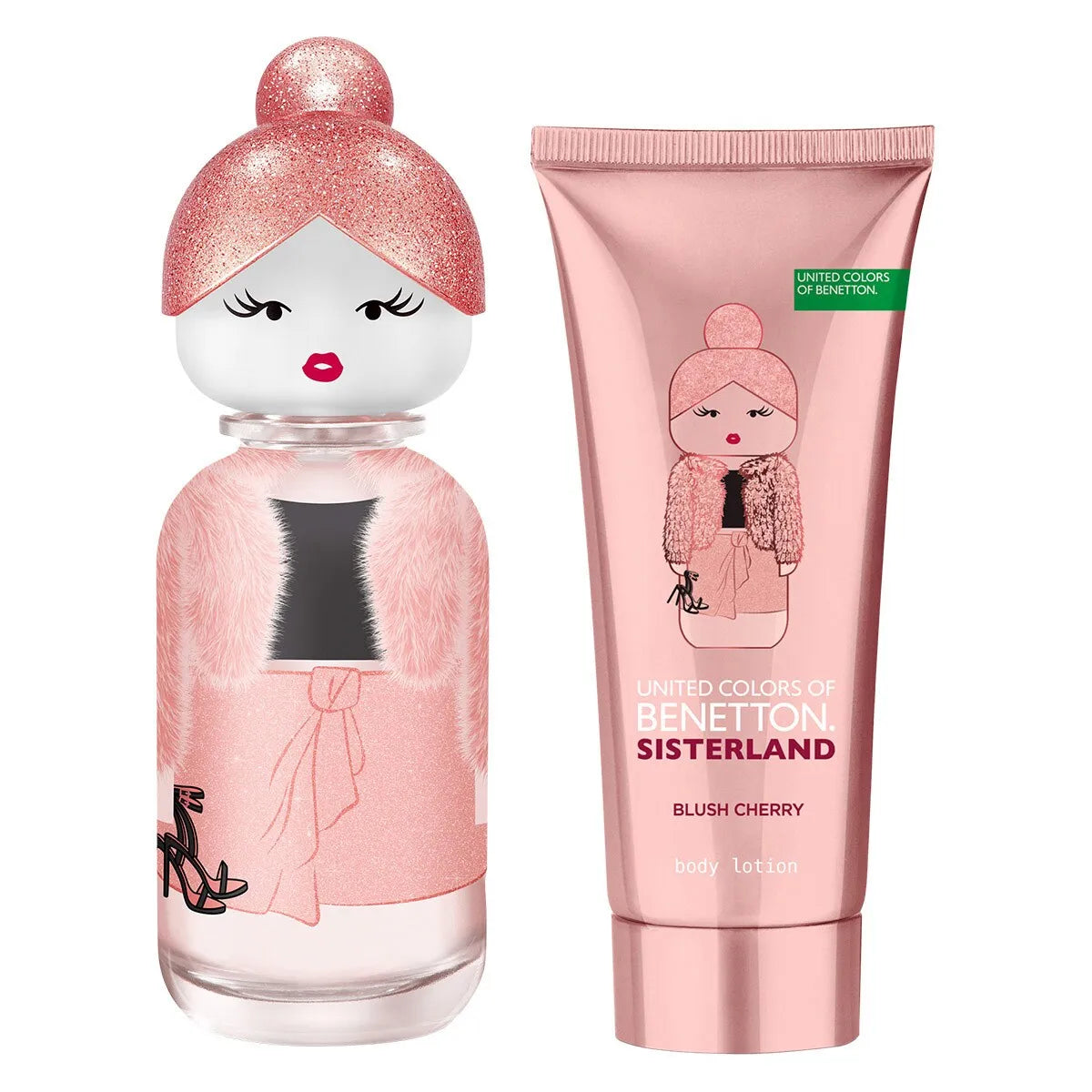 Estuche United Colors of Benetton Sisterland Blush Cherry EDP (W) / 2 Pc SP 80 ml; BL 75 ml - 3 - Privé Perfumes Honduras