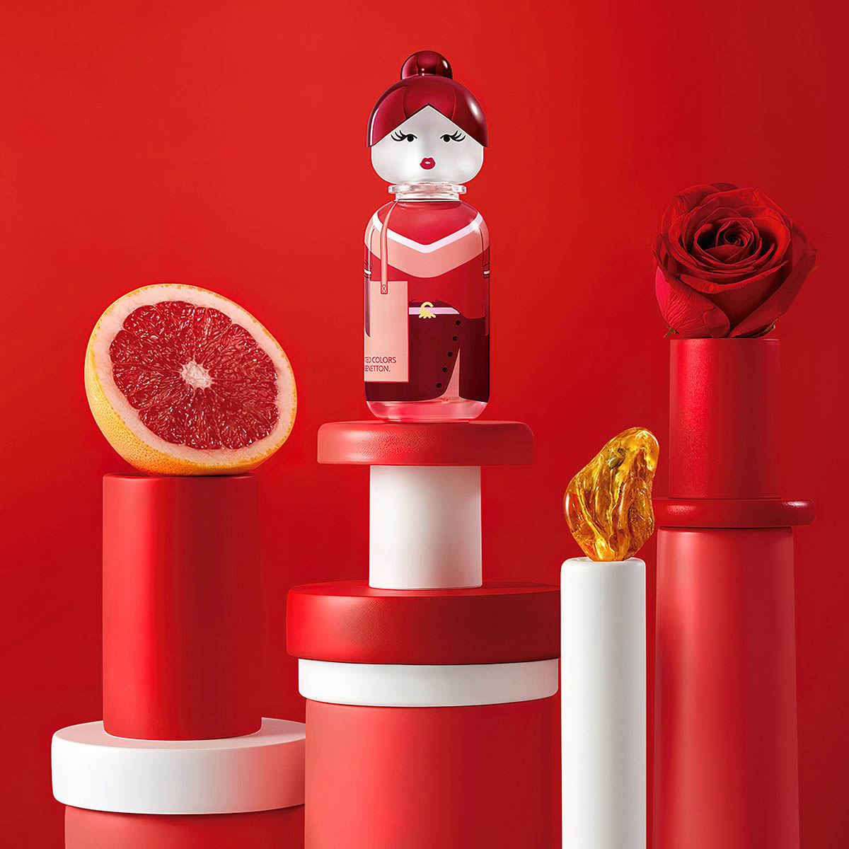 Estuche United Colors of Benetton Sisterland Red Rose EDT (W) / 2 Pc SP 80 ml; BL 75 ml - 5 - Privé Perfumes Honduras