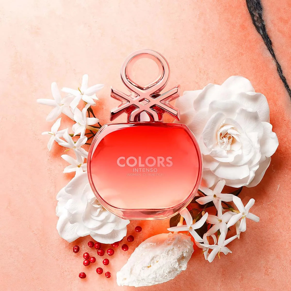Estuche United Colors of Benetton Woman Rose Intenso EDP (W) / 2 Pc SP 80 ml; SP 10 ml - 5 - Privé Perfumes Honduras