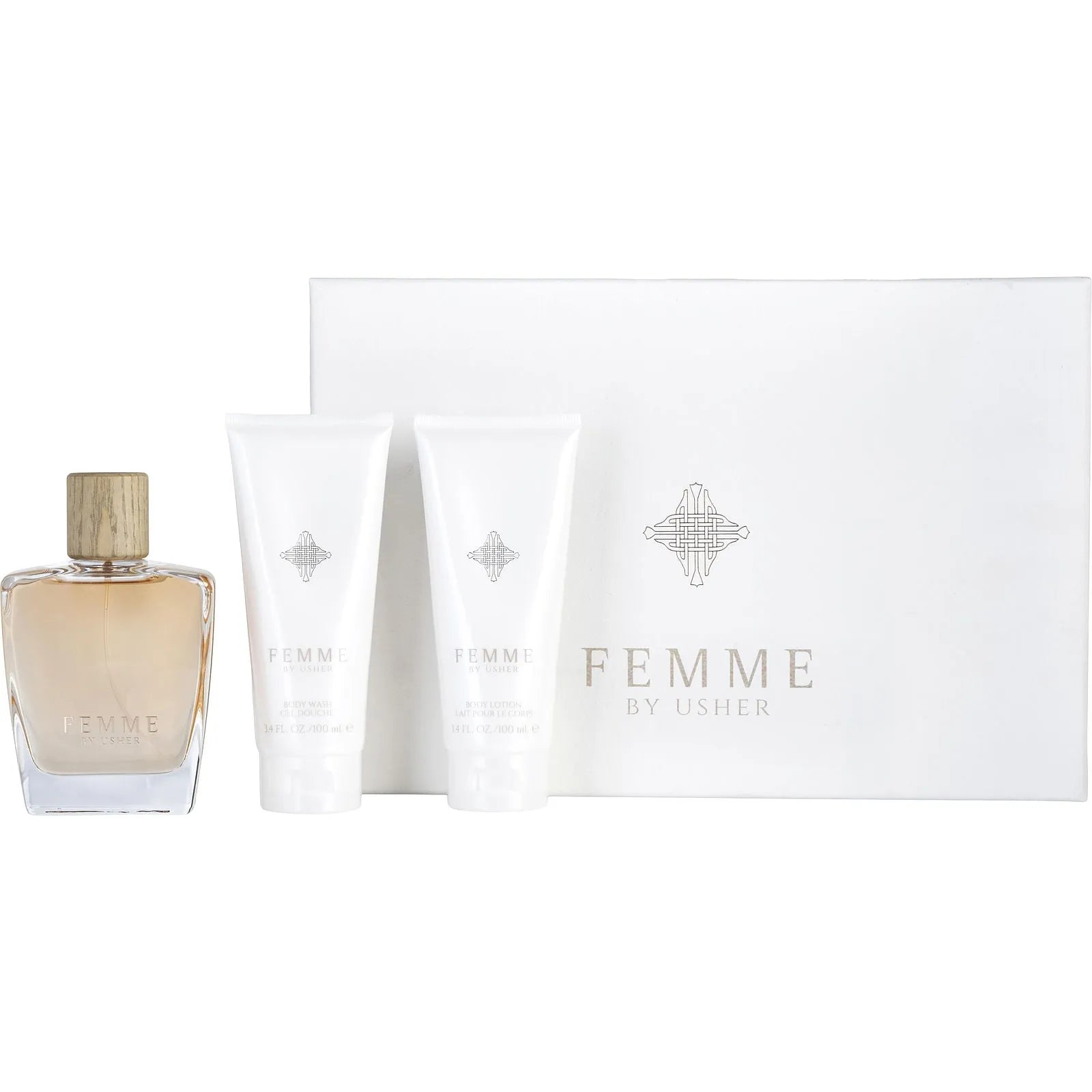 Estuche Usher Femme EDP (W) / 3 Pc SP 100 ml; BL 100 ml; SG 100 ml - 1 - Privé Perfumes Honduras