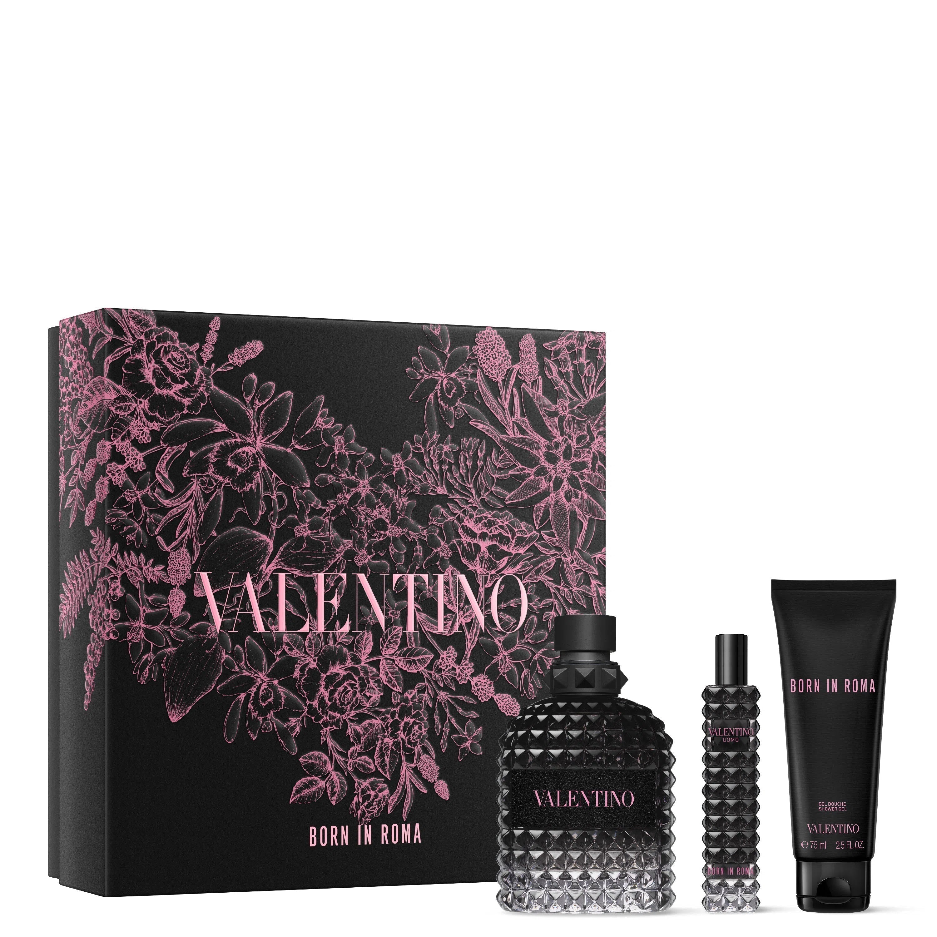Estuche Valentino Born in Roma Uomo EDT (M) / 3 Pc SP 100 ml; SG 75 ml; SP 15 ml - 2 - Privé Perfumes Honduras