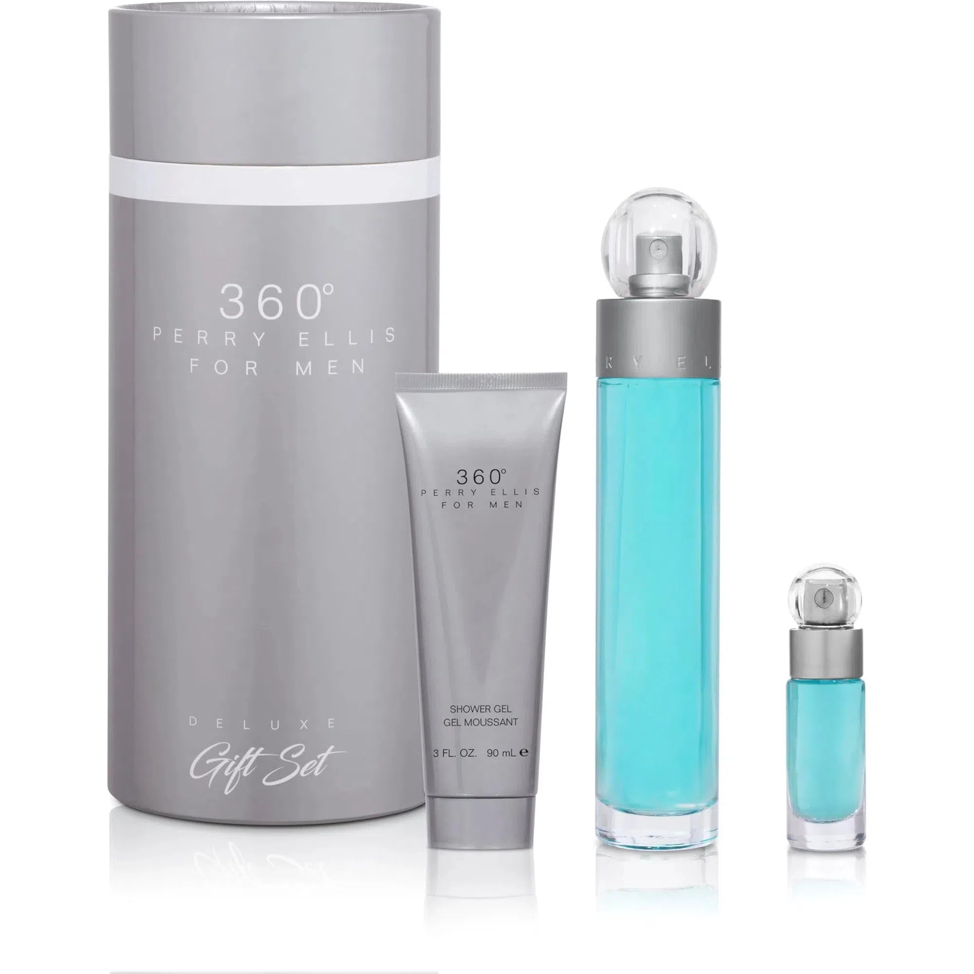 Estuche *verificar presentacion* Perry Ellis 360 EDT (M) / 3 Pc SP 100 ml; Mini SP 7 ml; SG 90 ml - 1 - Privé Perfumes Honduras