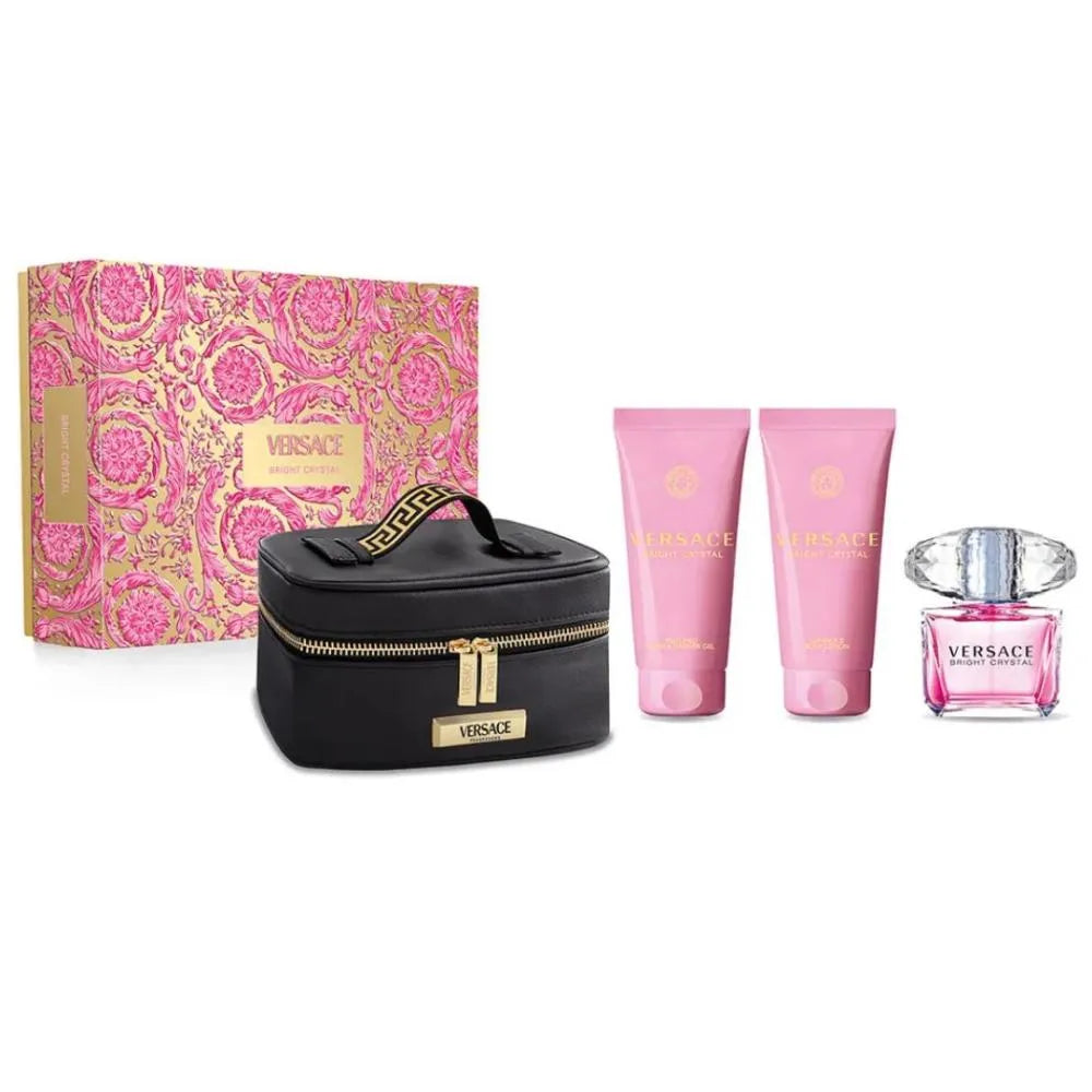 Estuche Versace Bright Crystal EDT (W) / 4 Pc SP 90 ml; BL 100 ml; SG 100 ml; Bag - 1 - Privé Perfumes Honduras