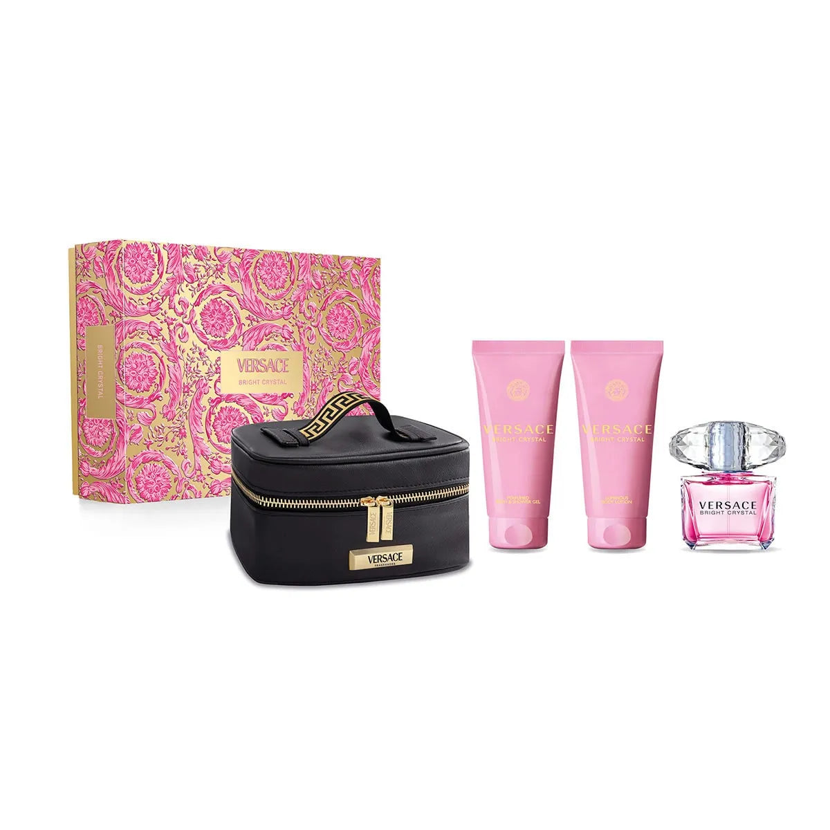 Estuche Versace Bright Crystal EDT (W) / 4 Pc SP 90 ml; BL 100 ml; SG 100 ml; Bag - 2 - Privé Perfumes Honduras