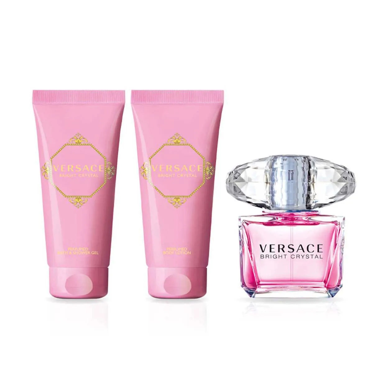 Estuche Versace Bright Crystal EDT (W) / 4 Pc SP 90 ml; SG 100 ml; BL 100 ml; Bag - 3 - Privé Perfumes Honduras