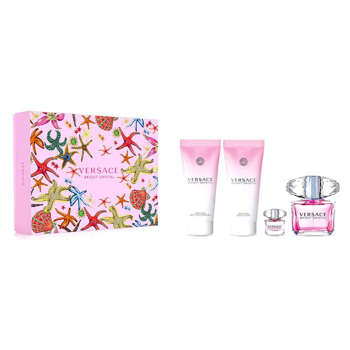 Estuche Versace Bright Crystal EDT (W) / 4 Pc SP 90 ml; SG 100 ml; BL 100 ml; Mini - 2 - Privé Perfumes Honduras