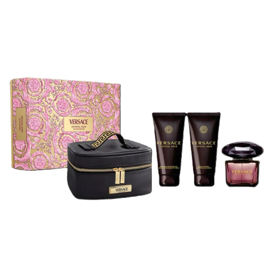 Estuche Versace Crystal Noir EDP (W) / 4 Pc SP 90 ml; BL 100 ml; SG 100 ml; Pouch - 1 - Privé Perfumes Honduras