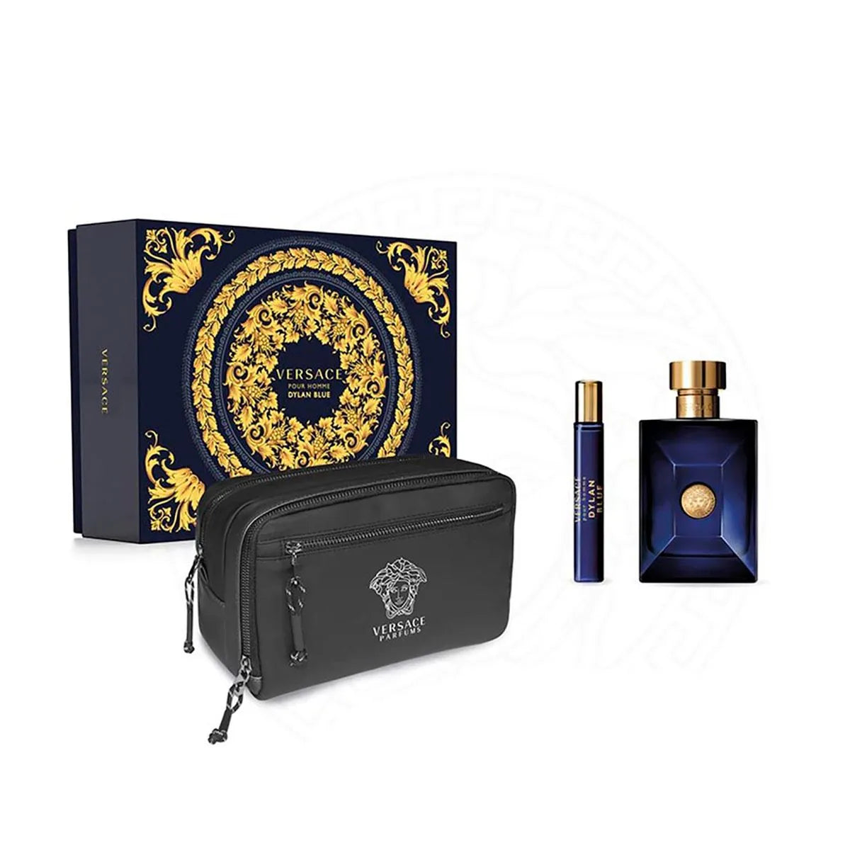 Estuche Versace Dylan Blue EDT (M) / 3 Pc SP 100 ml; SP 10 ml; Trousse - 2 - Privé Perfumes Honduras