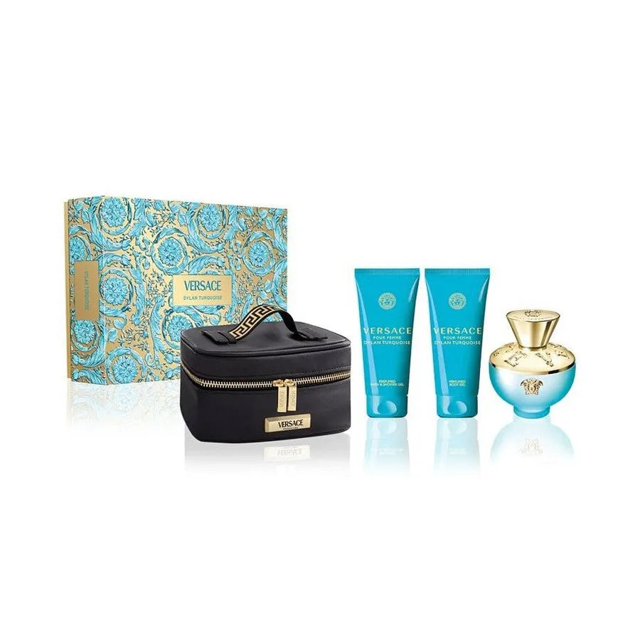 Estuche Versace Dylan Turquoise EDT (W) / 4 Pc SP 100 ml; SG 100 ml; BL 100 ml; Bag - 1 - Privé Perfumes Honduras